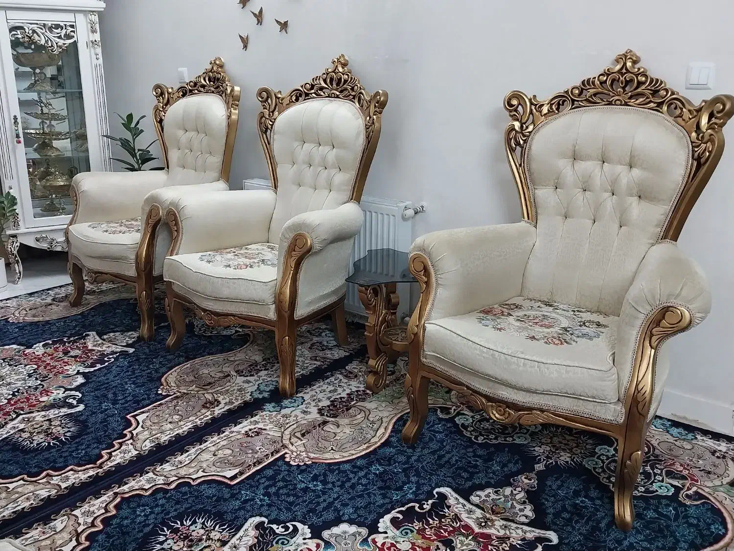 یکدست مبل ۷نفره چوب یک عددبوفه میزتلویزیون|مبلمان خانگی و میز عسلی|تهران, شهرک رضویه|دیوار