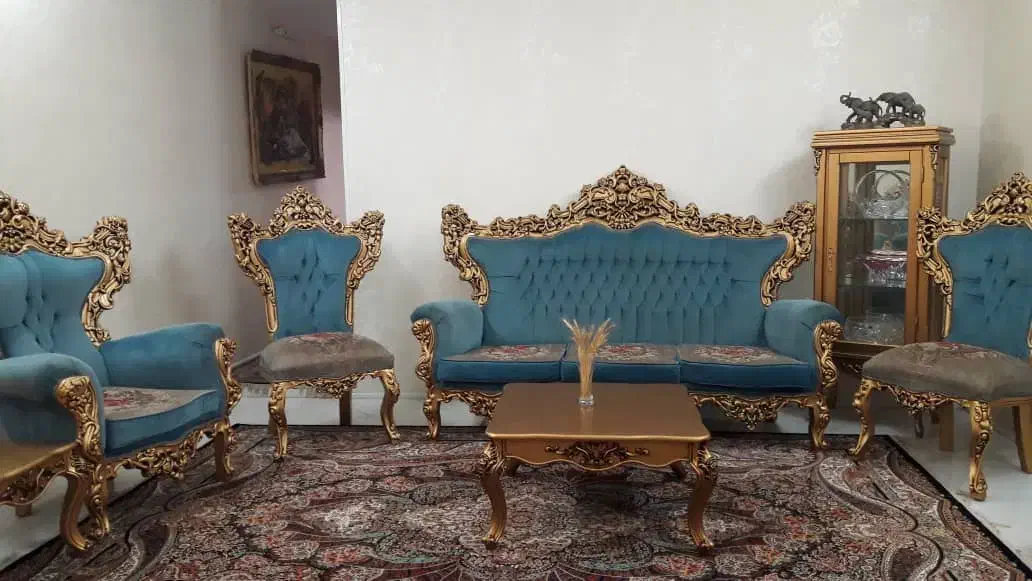 مبلمان سلطنتی ۹ نفره|مبلمان خانگی و میز عسلی|مشهد, نیروی هوایی|دیوار