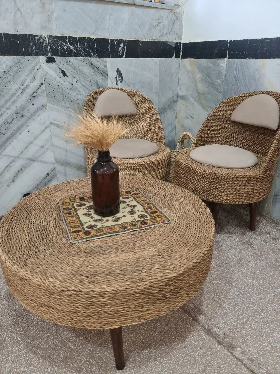 کیکه یا واقعیه نه عزیزم میز و صندلی حصیریه|مبلمان خانگی و میز عسلی|مریوان, |دیوار