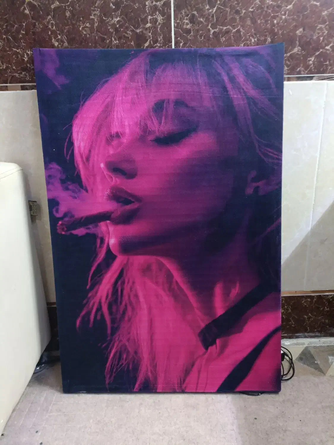 تابلو بوم مخملی طرح زنانه|تابلو، نقاشی، عکس|زاهدان, |دیوار