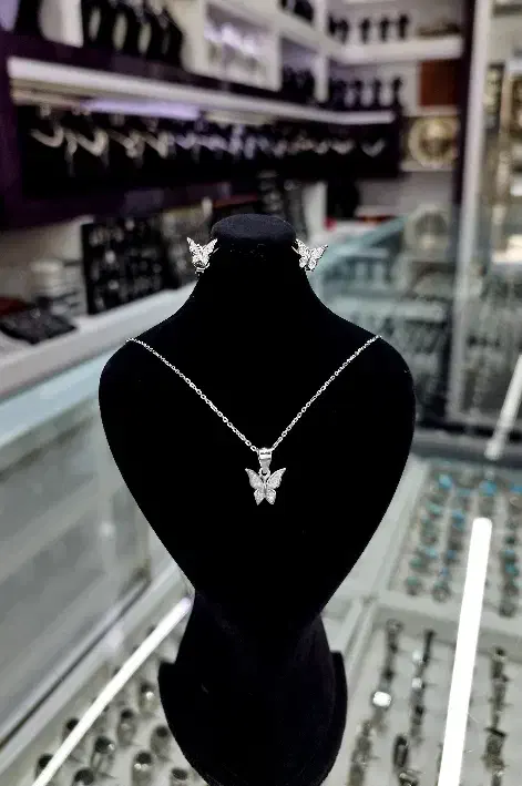 نیم ست دخترانه ظریف نقره|جواهرات|اصفهان, نقش جهان|دیوار