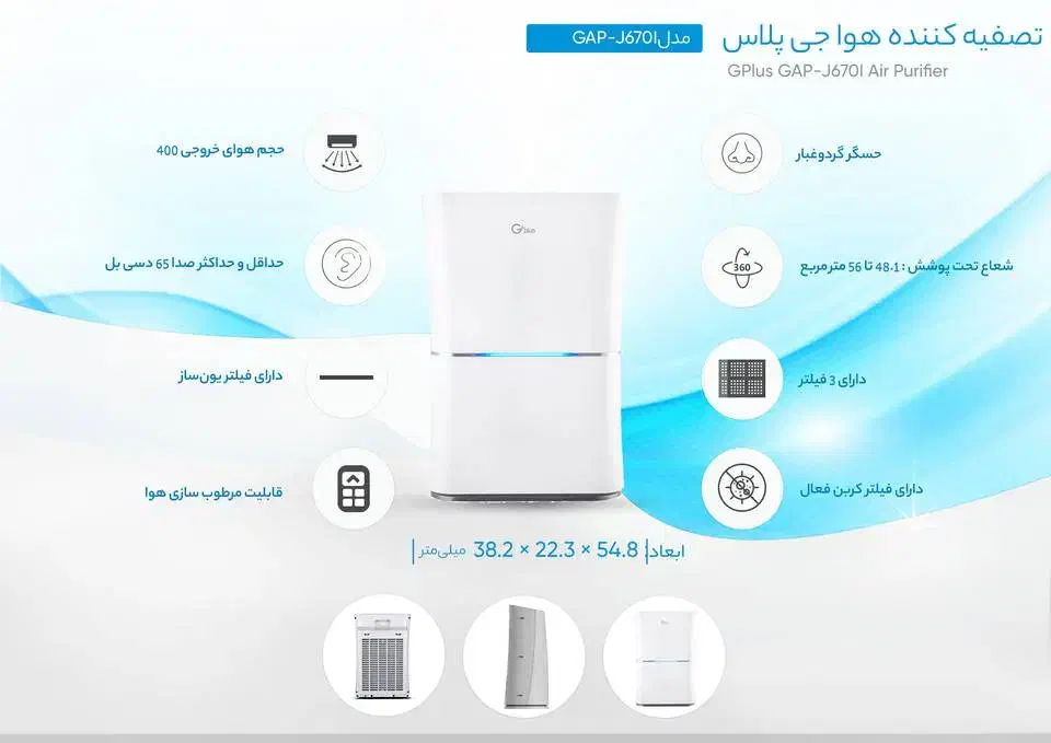 دستگاه تصفیه هوا GPlus|پنکه و تصفیهکنندهٔ هوا|کرمانشاه, |دیوار