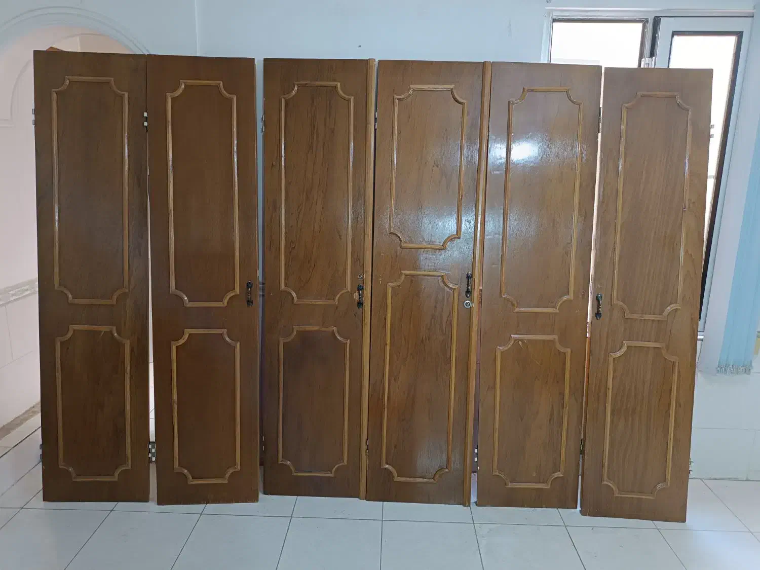 درب چوبی کمد دیواری|جاکفشی، کمد، دراور|میانه, |دیوار