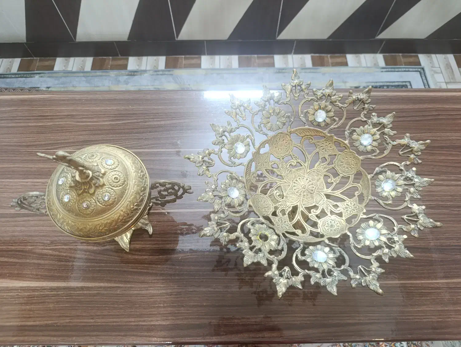 میوه خوری و شکلات خوری برنجی|ظروف سرو و پذیرایی|اهواز, معین زاده|دیوار