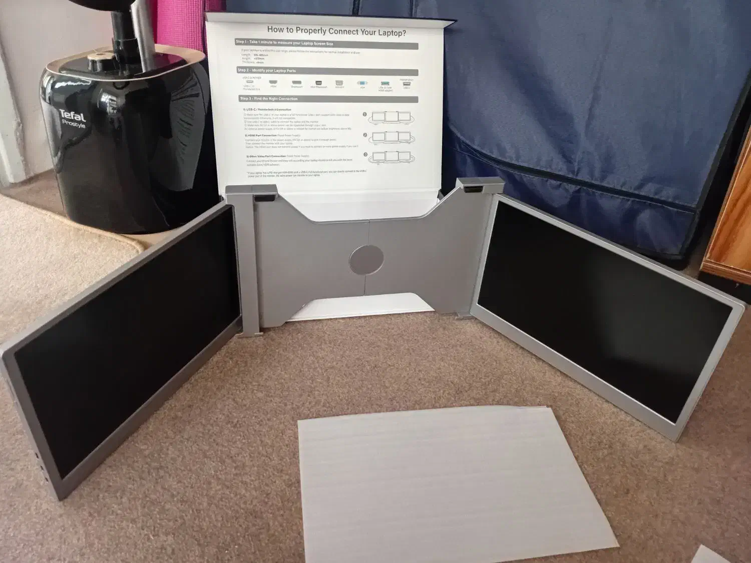 مانیتور سه گانه قابل حمل ۱۴ اینچ برای لپ تاپ|قطعات و لوازم جانبی رایانه|تبریز, |دیوار