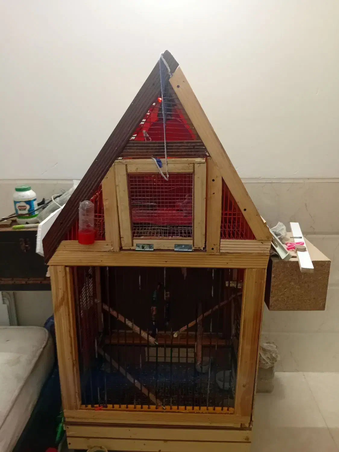 فروش قفس چوبی دستکش ساز شیک با عروس وکوتوله|پرنده|یزد, |دیوار