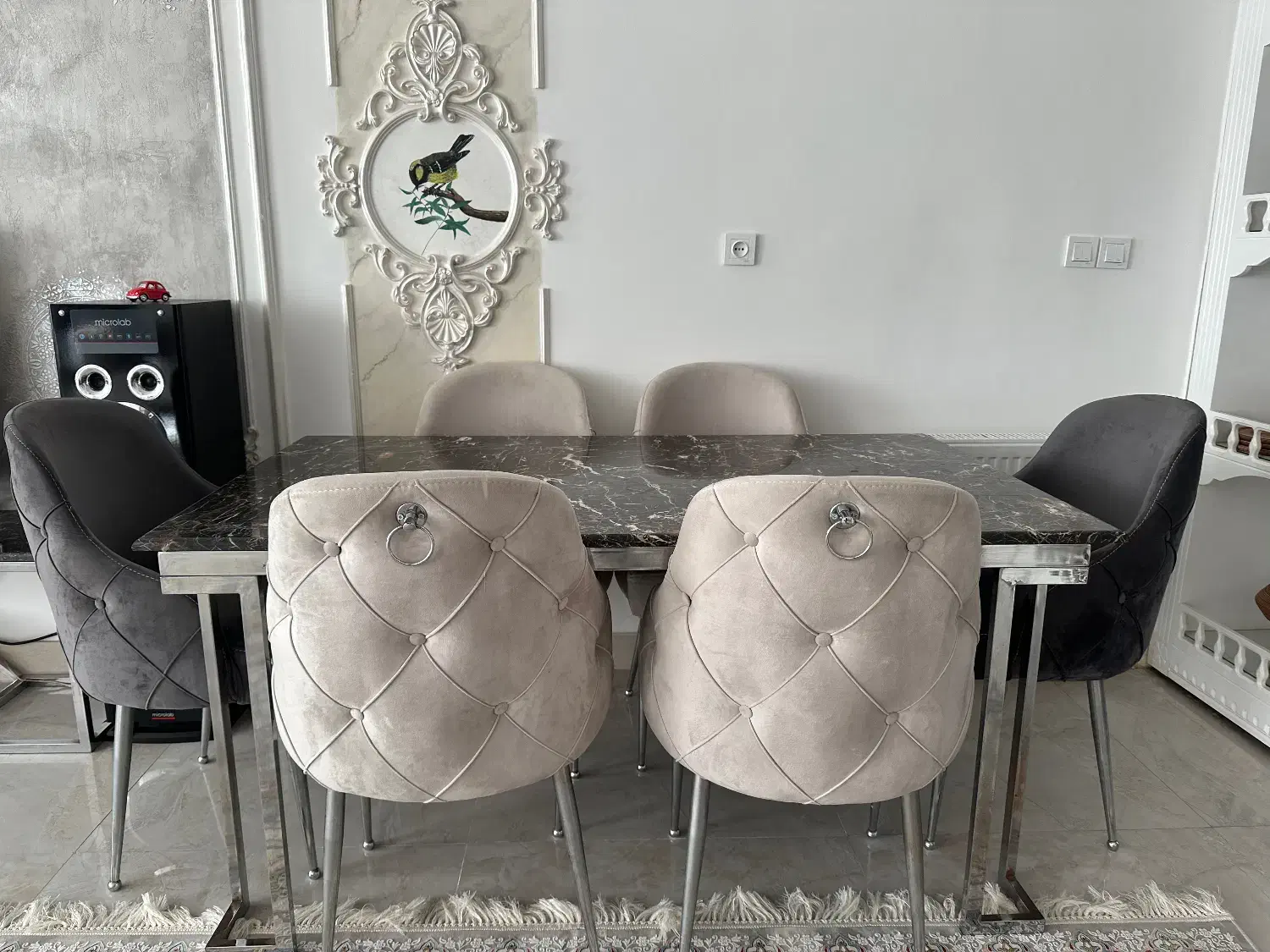 ناهار خوری ۶نفره|میز و صندلی غذاخوری|کاشمر, |دیوار