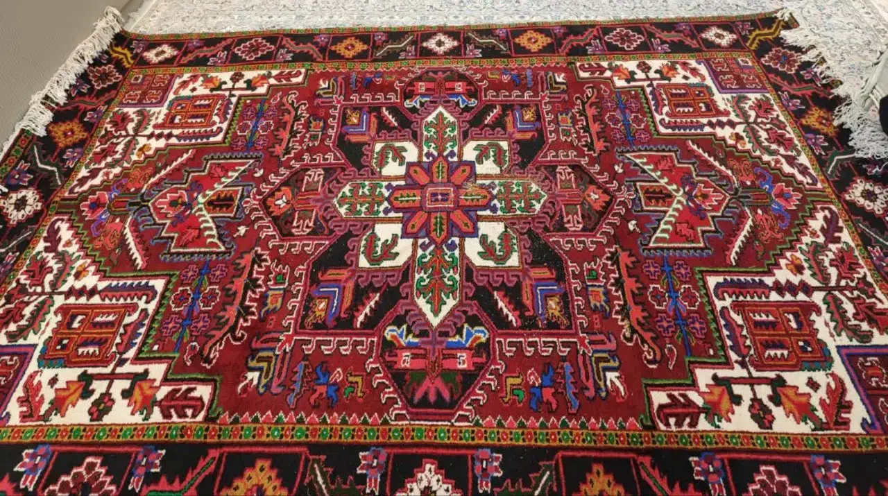 فرش دستبافت هریس تبریز جفت ۹ متری|فرش|قم, شاه سید علی|دیوار