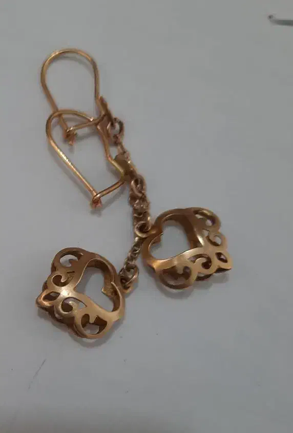 گوشوار و زنجیر زیبای گندمی|جواهرات|یاسوج, |دیوار