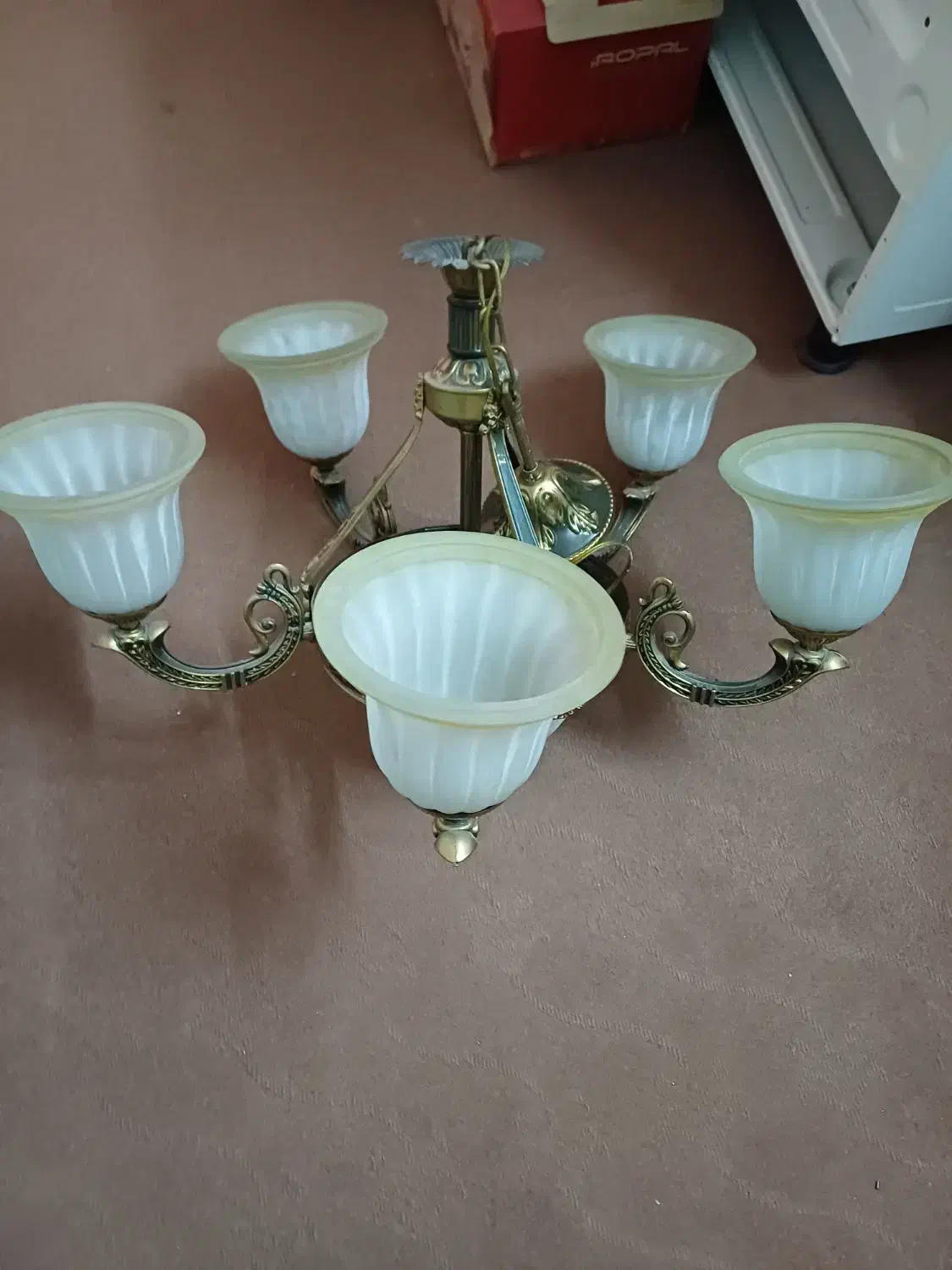 چراغ خواب دیواری ولوستر ۵ شاخه|لوستر و چراغ آویز|فردیس, شهرک شهید حسینی|دیوار