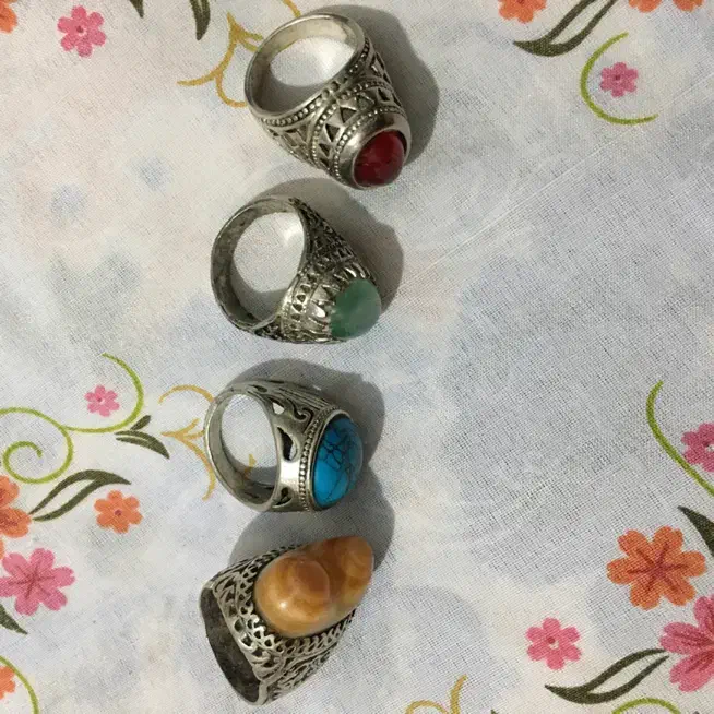 ۴انگشتر نقره اصل|جواهرات|خرم‌آباد, |دیوار