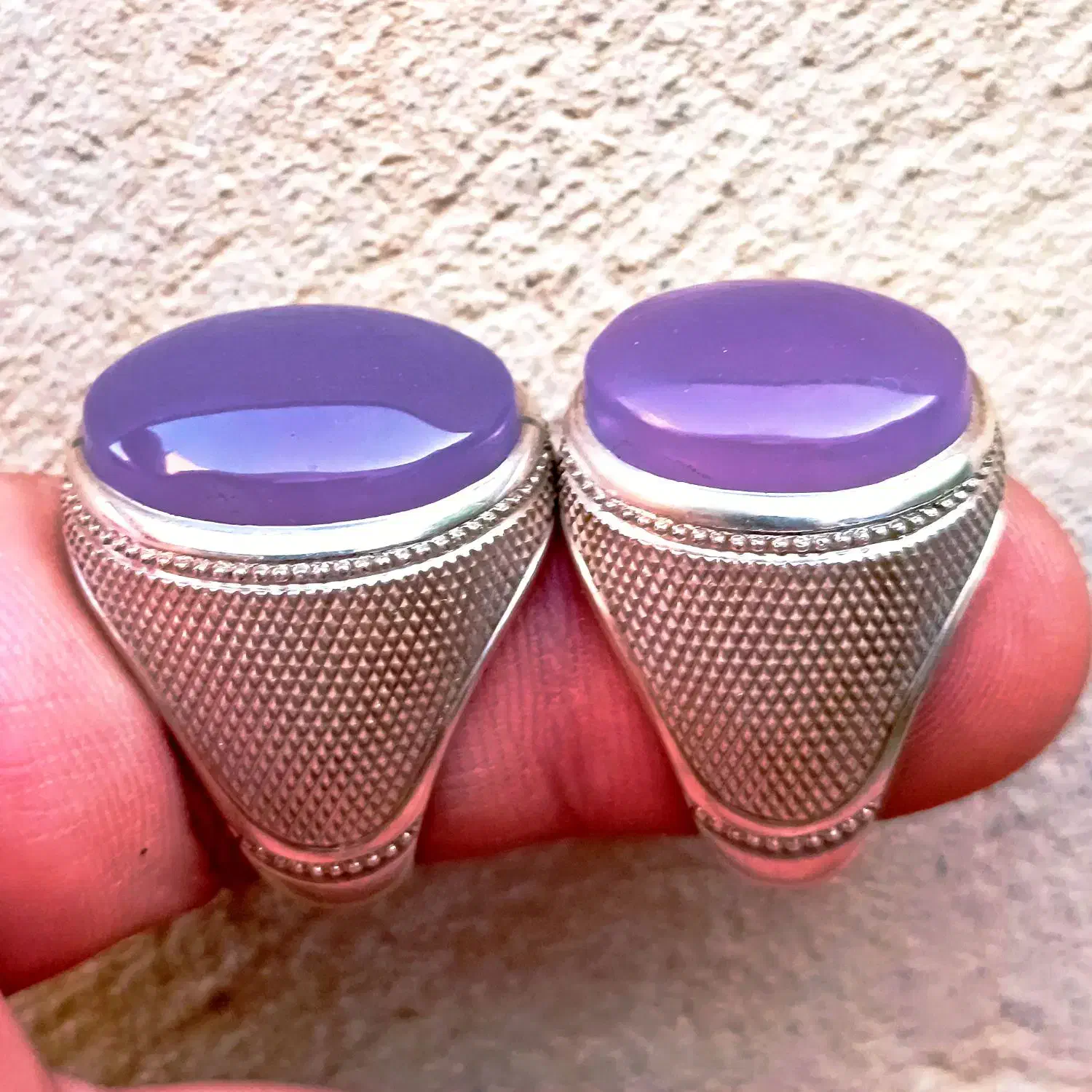 عقیق های سوسنی و کبود نخبه یمنی دستساز|جواهرات|اصفهان, پوریای ولی|دیوار