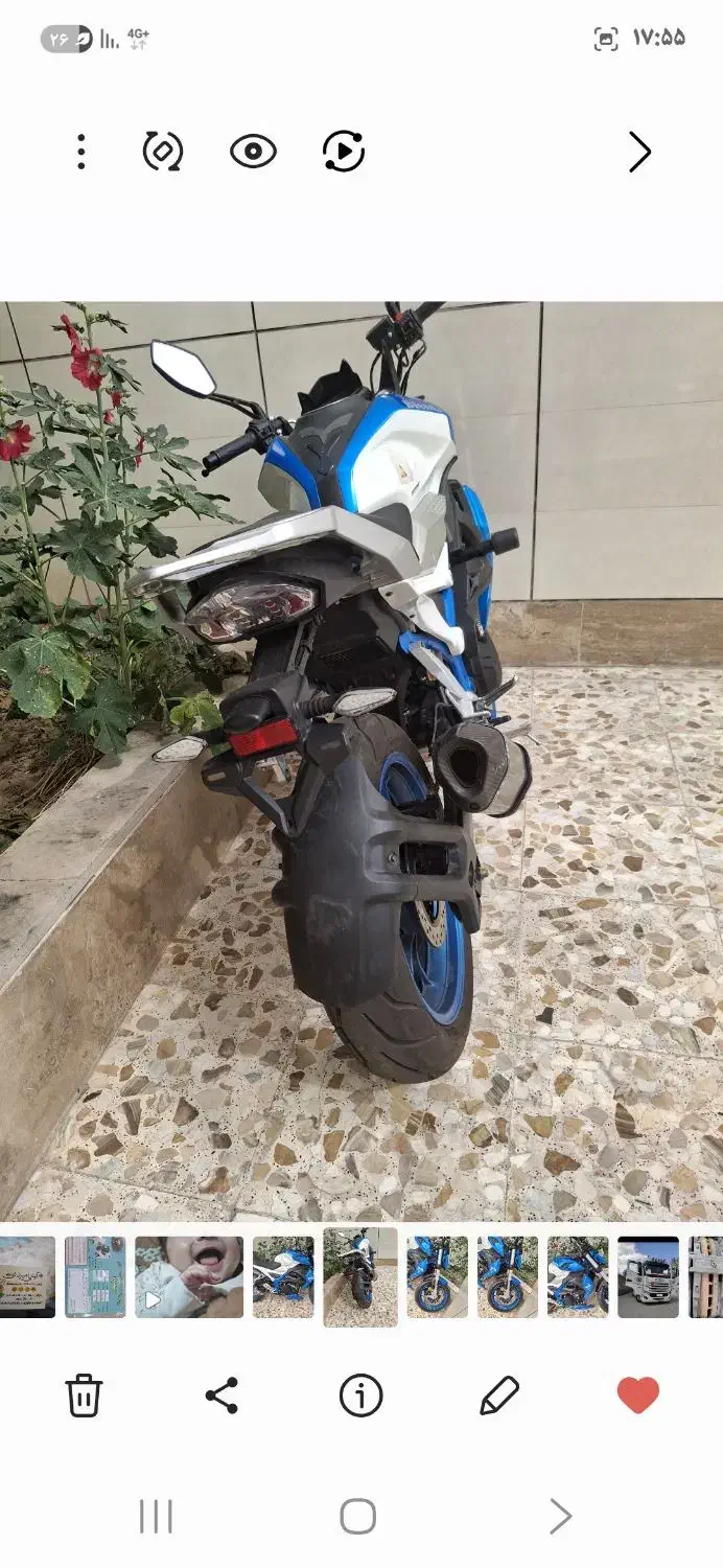 بلنتا ۲۵۰  رنگ آبی|موتورسیکلت|قزوین, |دیوار