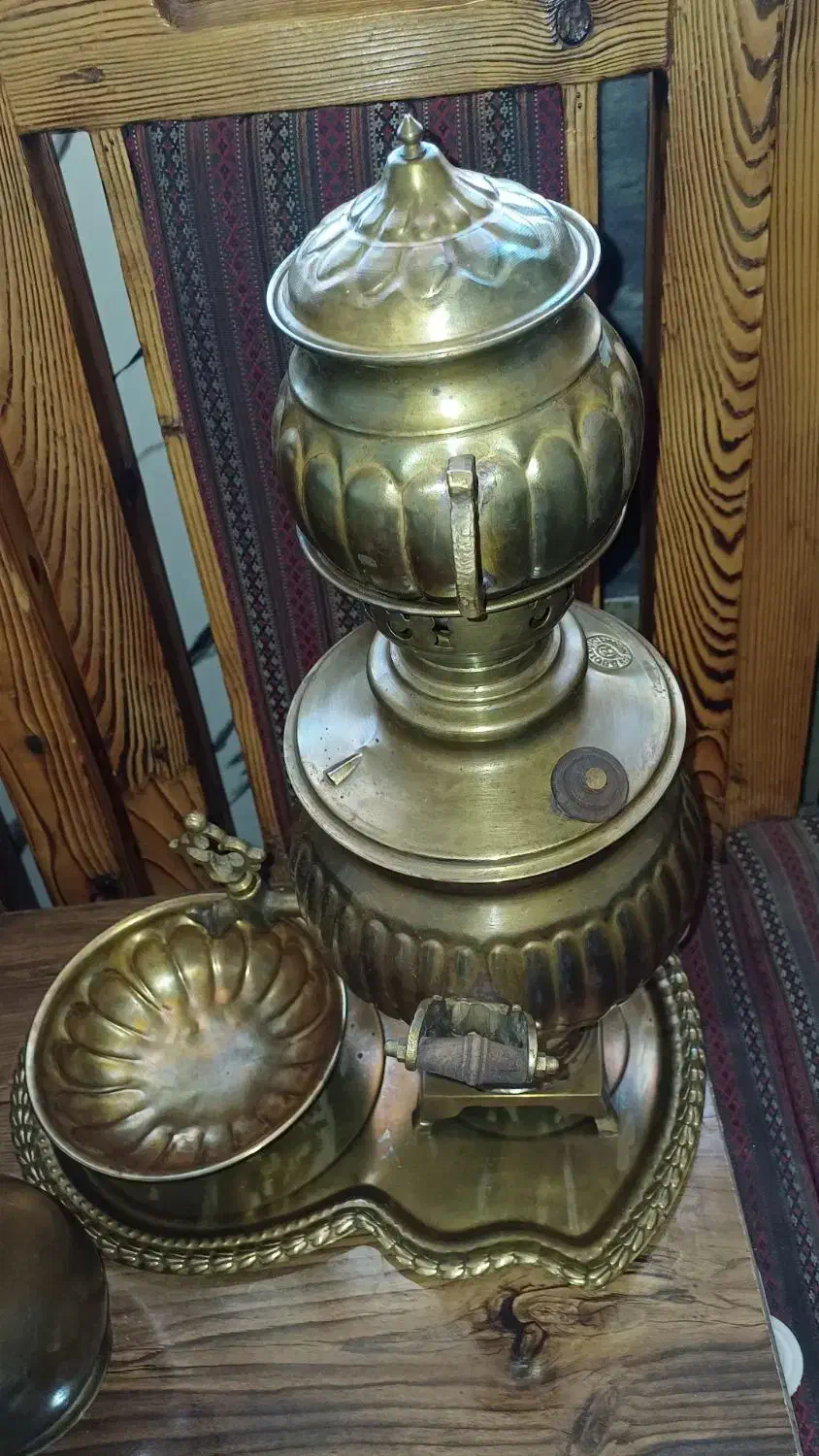 سماور  آنتیک باسرویس کامل قوری ،سینی ،پارچ ،کاسه|صنایع دستی و سایر لوازم تزئینی|مسجد سلیمان, |دیوار