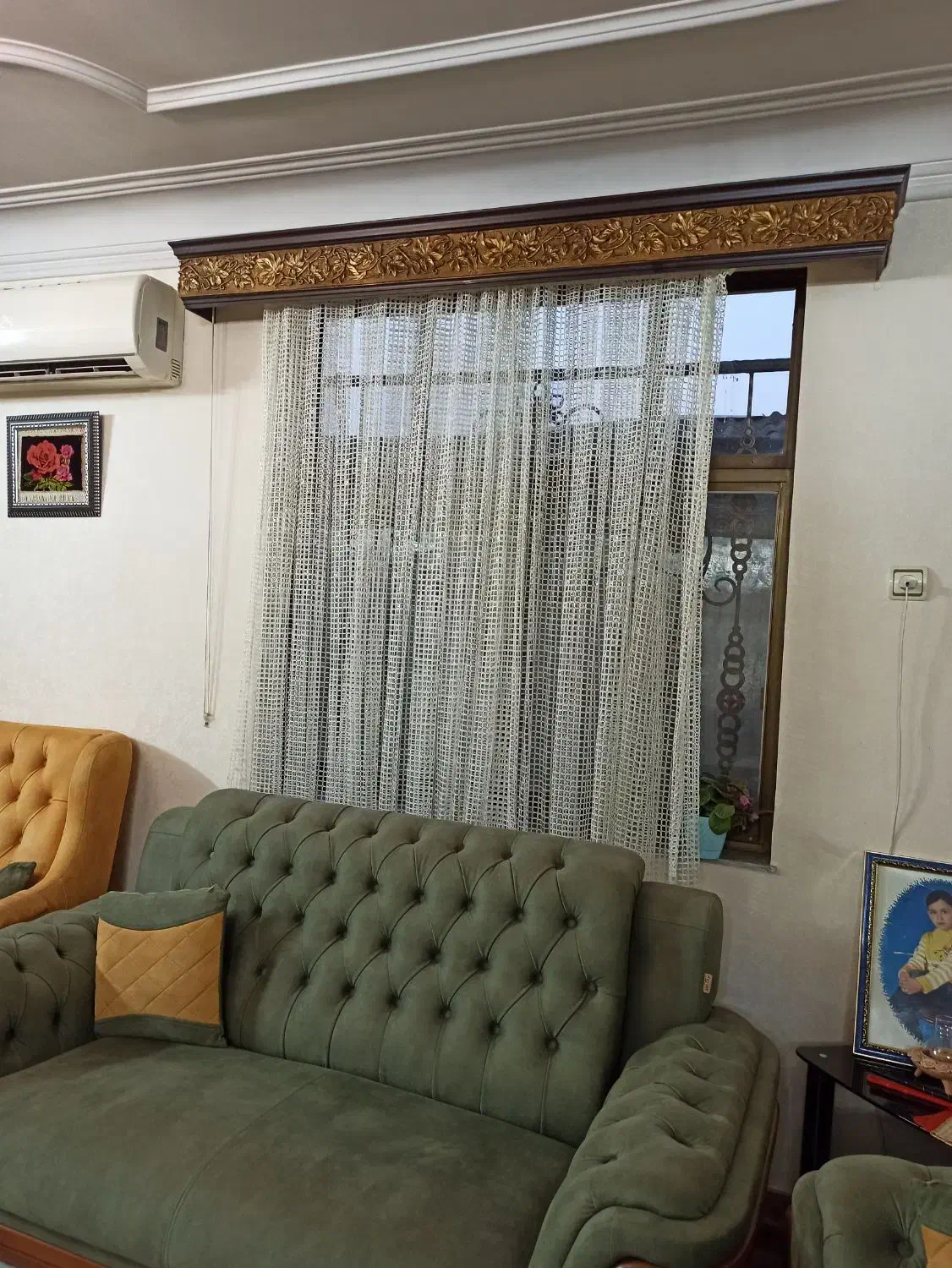 فروش ۲ عدد کتیبه و ۲ عدد پرده دانتل|پرده، رانر، رومیزی|املش, |دیوار