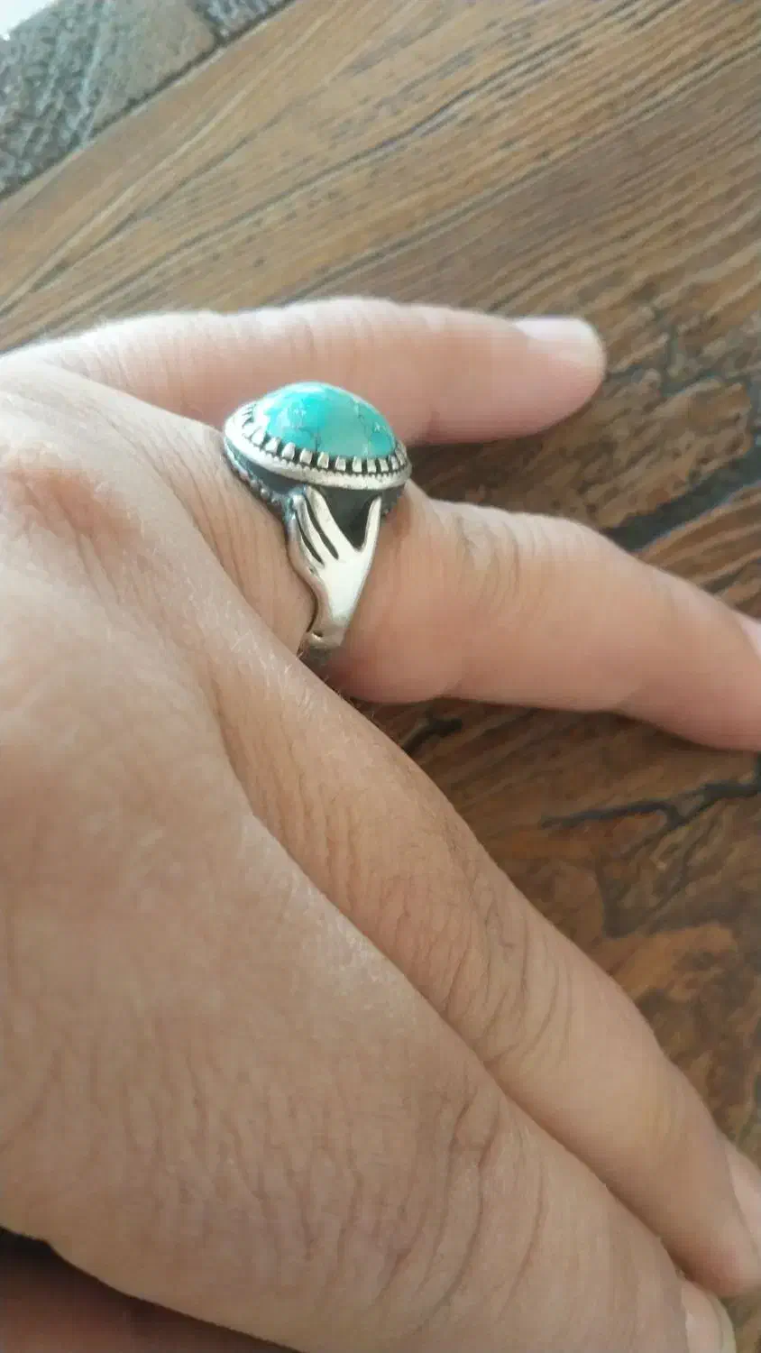انگشتر فیروزه رکاب دست دلبر|جواهرات|ری, سرتخت|دیوار
