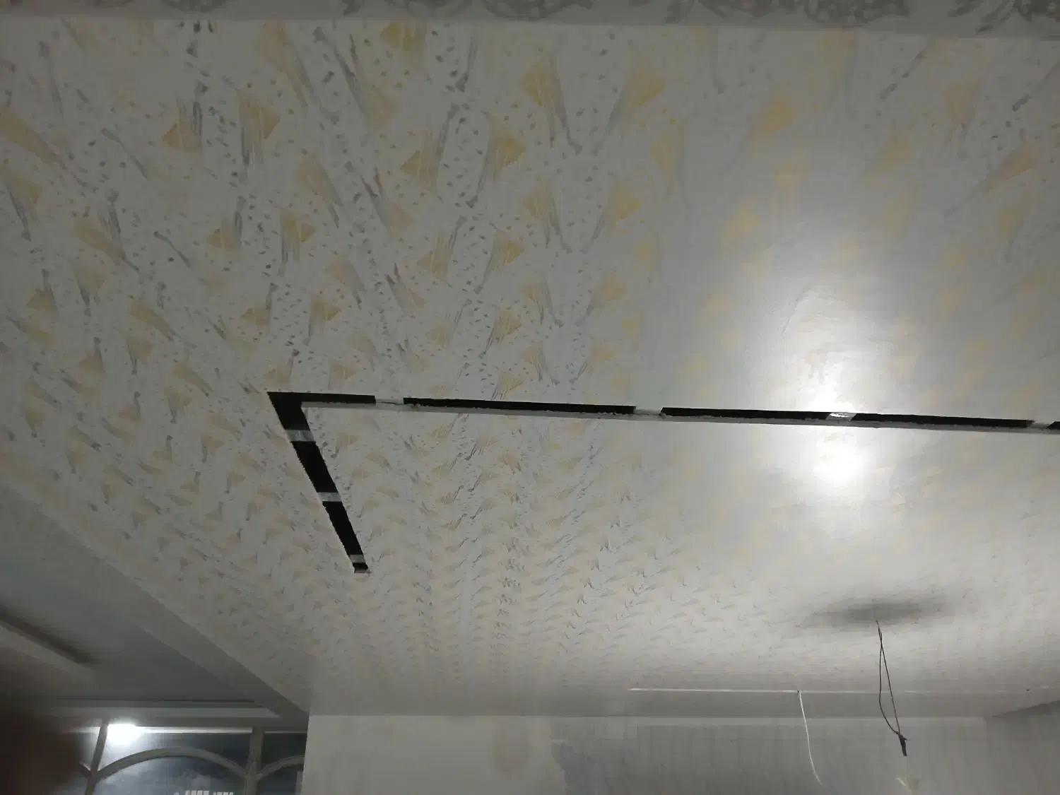 نقاشی طرح کاغذدیواری بارنگ اکلیلی|خدمات پیشه و مهارت|مشکیندشت, |دیوار