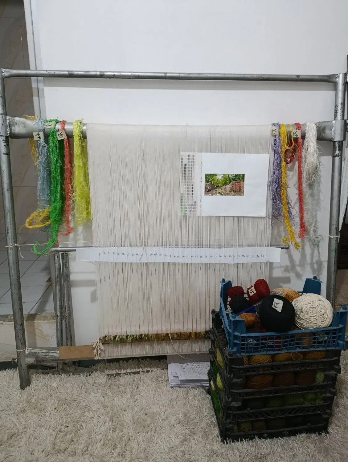 تابلو فرش نیمه کاره طرح کوچه باغ|تابلو فرش|مشهد, نوید|دیوار