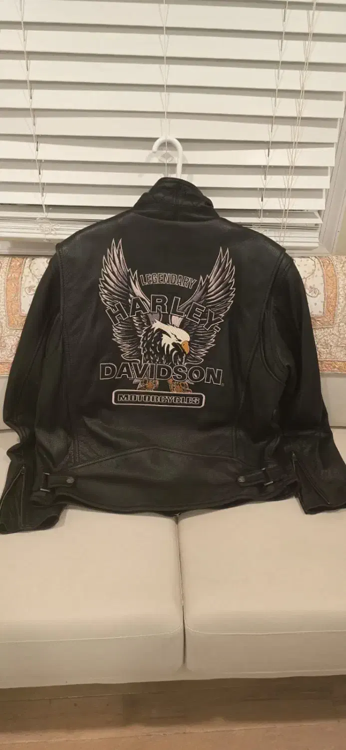 کاپشن موتور سواری چرم هارلی دیویدسن اصل|لباس|تهران, مینای شمالی (مخبر)|دیوار