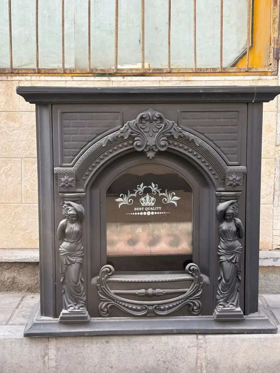 بخاری طرح شومینه +فرش ماشینی ۷۰۰شانه|بخاری، هیتر، شومینه|باقرشهر, |دیوار