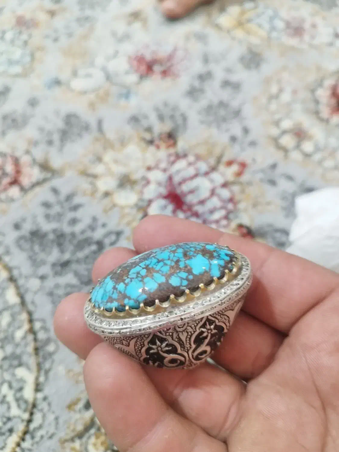 انگشتر نقره عتیقه|جواهرات|بروجرد, |دیوار