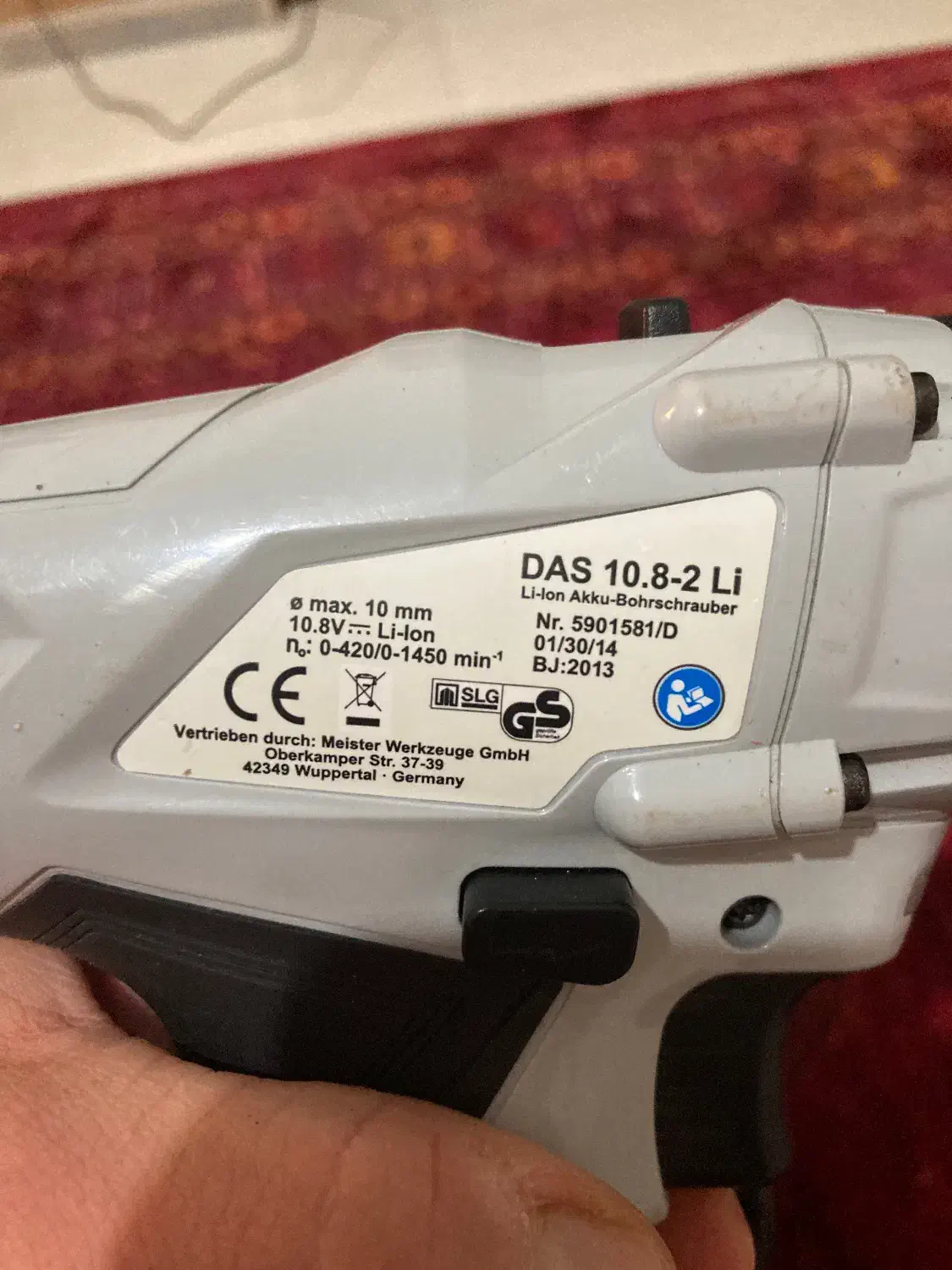 دریل شارژی تک باطری مستقیم از آلمان اومده|ابزارآلات|شاهین‌شهر, شهرک گلدیس|دیوار