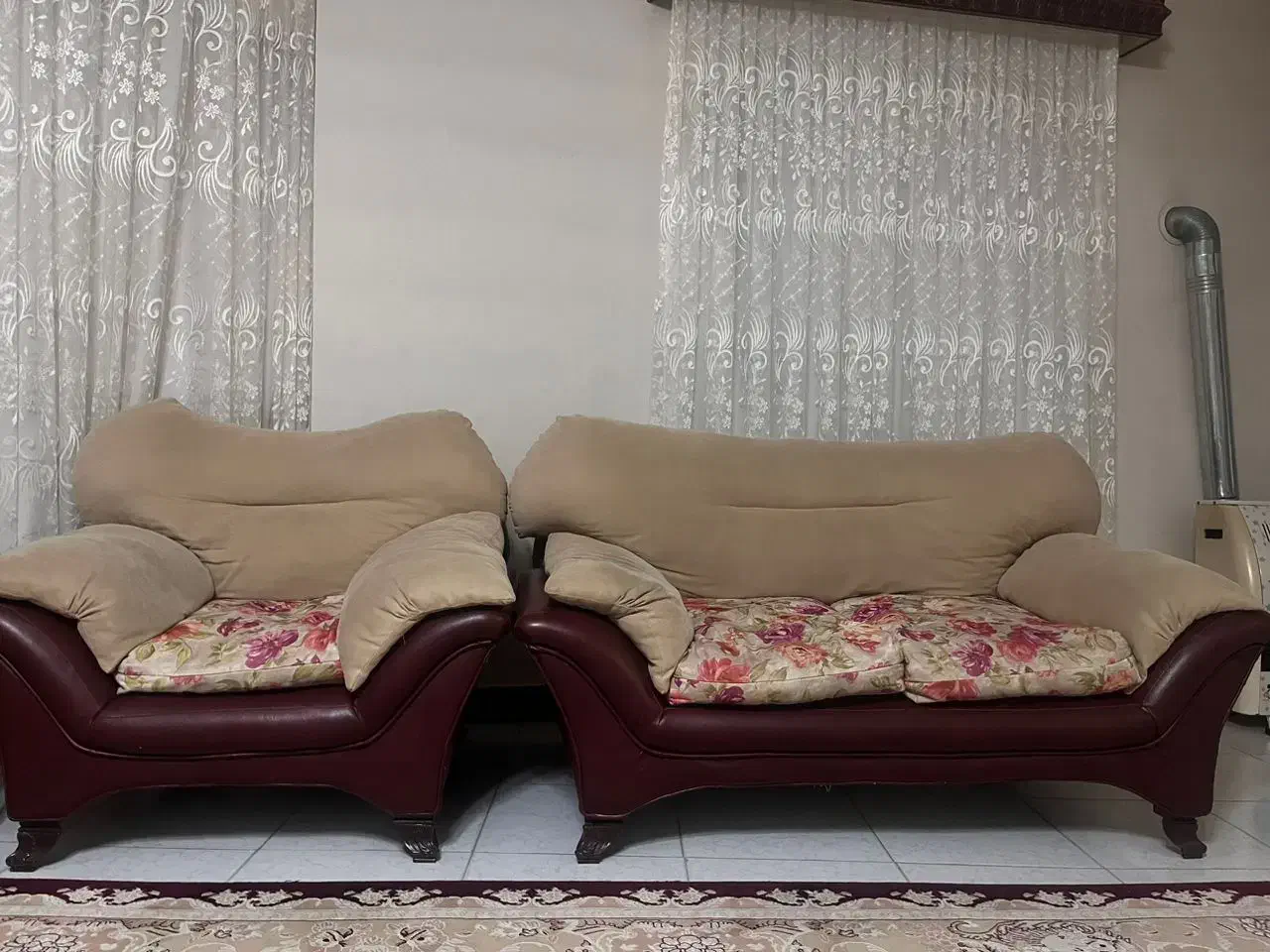 مبل چرم و میز،ناهارخوری و ساعت ایستاده حمل رایگان|مبلمان خانگی و میز عسلی|ساری, |دیوار