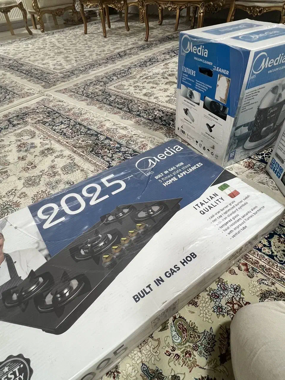 گاز رومیزی ۵شعله برندمدیا ایتالیایی اصل آک آک|اجاق گاز و لوازم برقی پخت‌وپز|مشهد, هنرور|دیوار