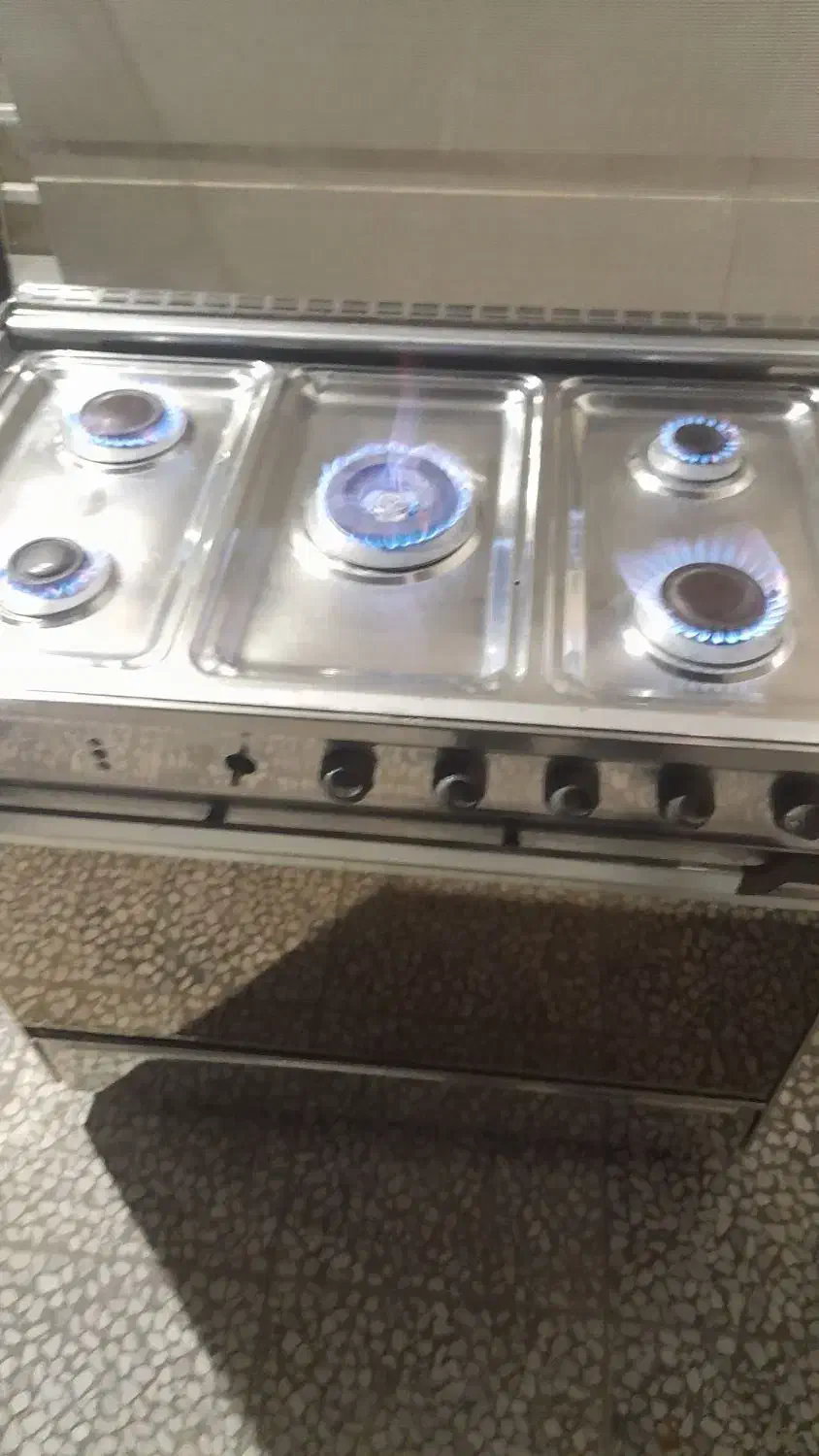 اجاق گاز فر دار تمام استیل در حد نو|اجاق گاز و لوازم برقی پختوپز|فسا, |دیوار