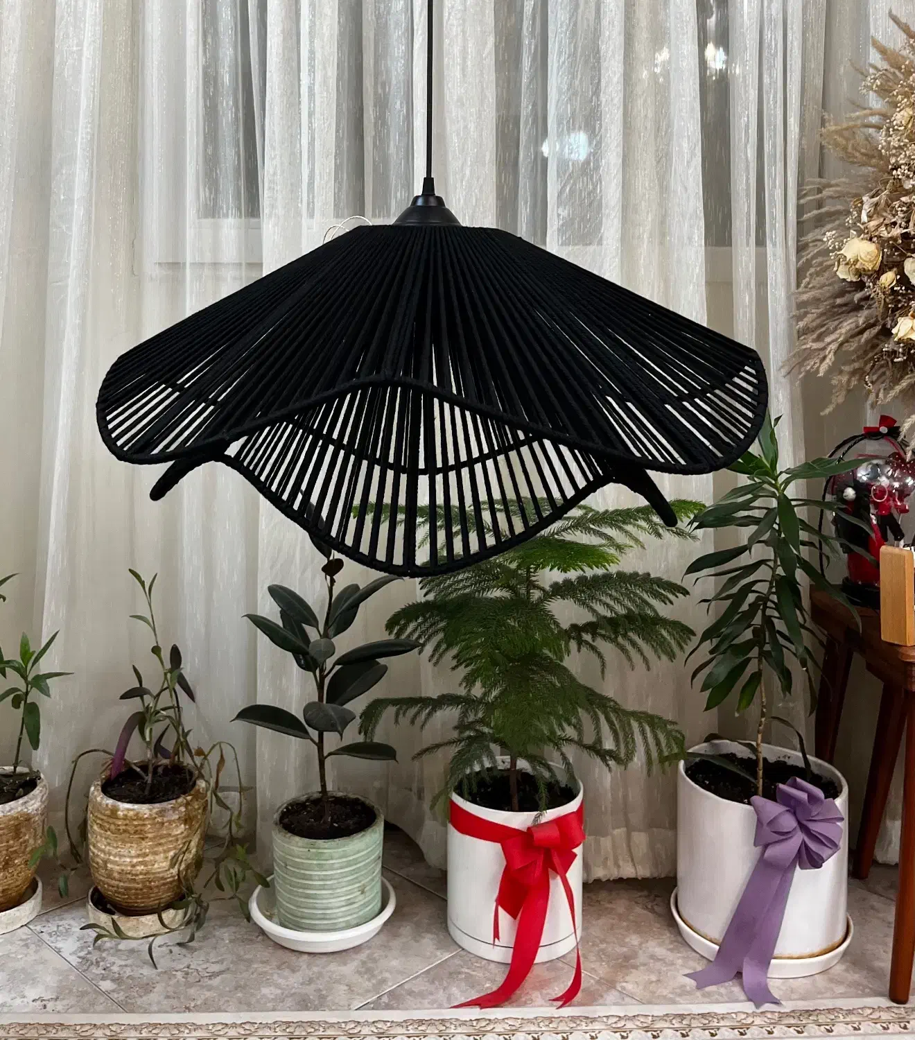 لوستر مکرومه نگار|لوستر و چراغ آویز|تهران, نازیآباد|دیوار