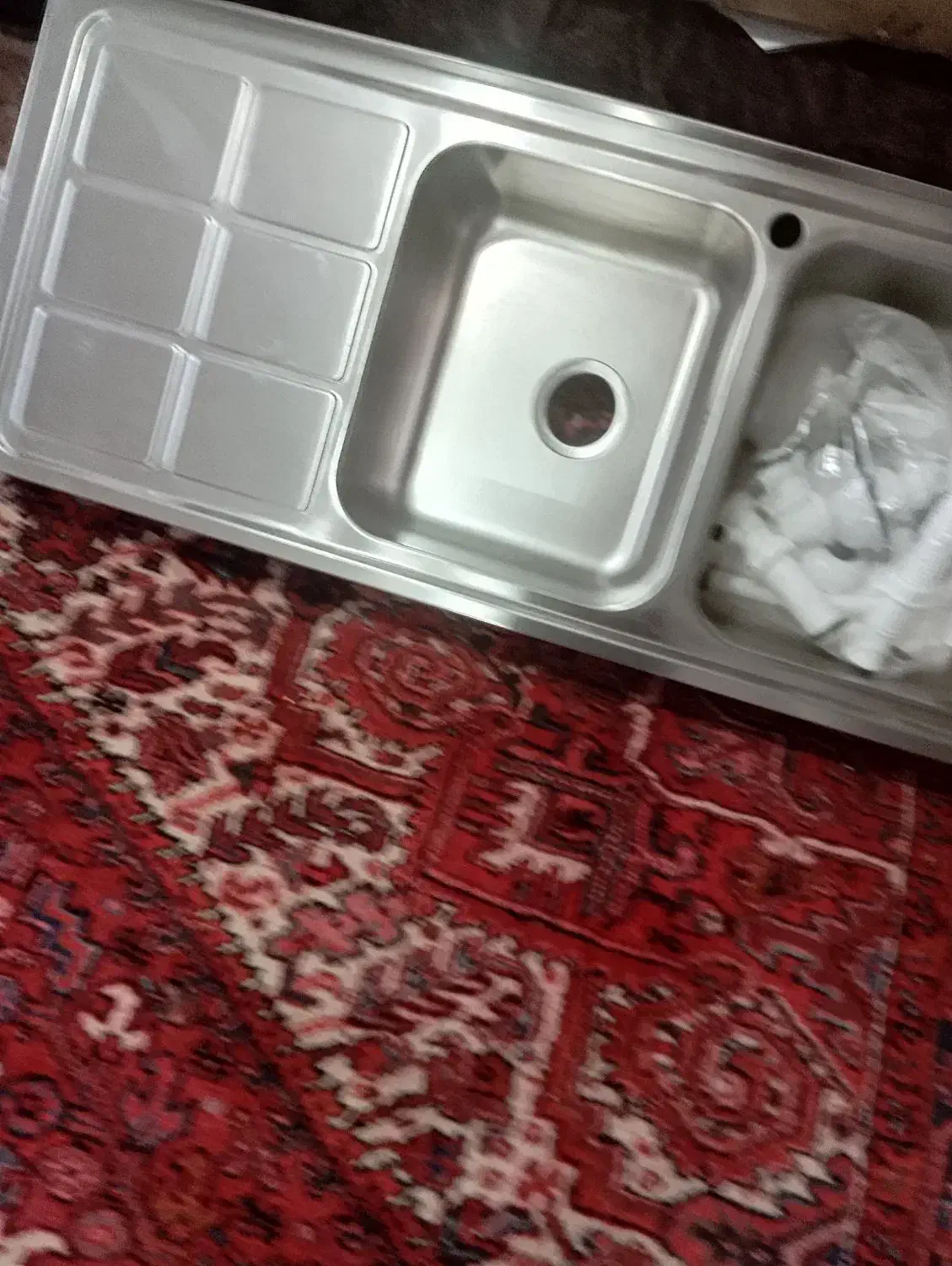 سینک استیل دو لنگه برند تی ان دی|مصالح و تجهیزات ساختمان|بناب, |دیوار