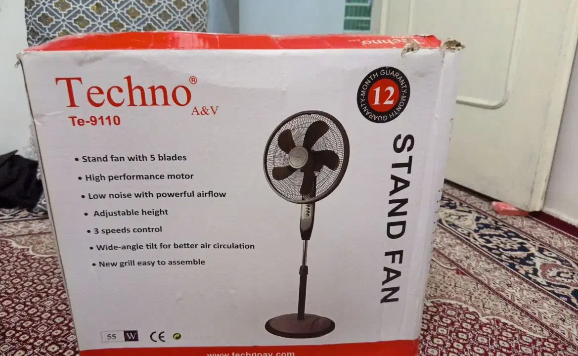 پنکه پایه دار|پنکه و تصفیه‌کنندهٔ هوا|خرم‌آباد, |دیوار