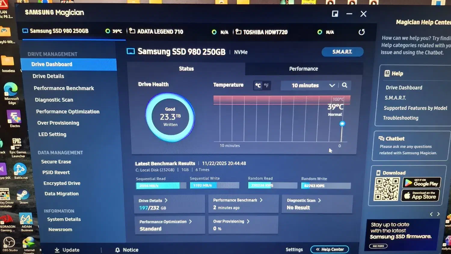SSD M2 SAMSUNG 980 250GB|قطعات و لوازم جانبی رایانه|کرج, شهرک جهان آرا|دیوار