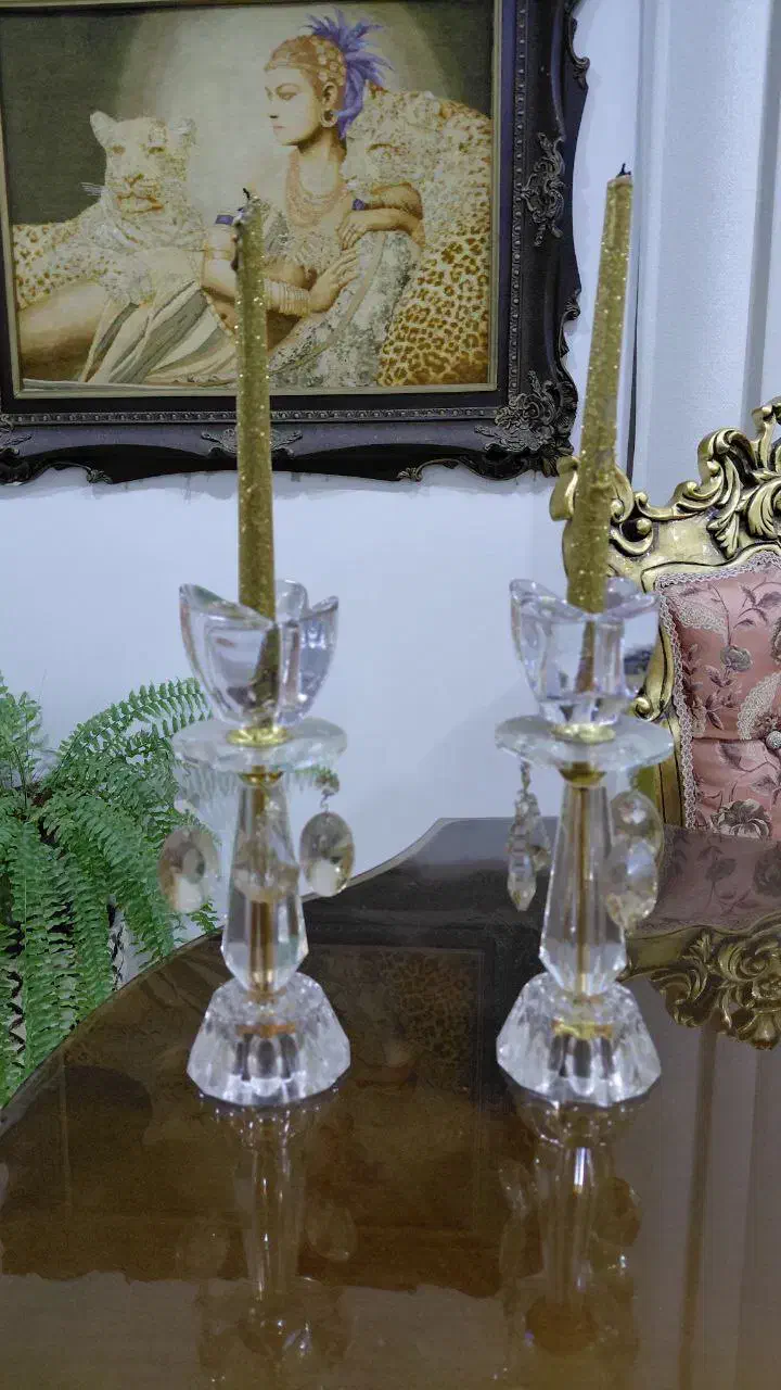 شمعدانی کریستالی|صنایع دستی و سایر لوازم تزئینی|سنندج, |دیوار