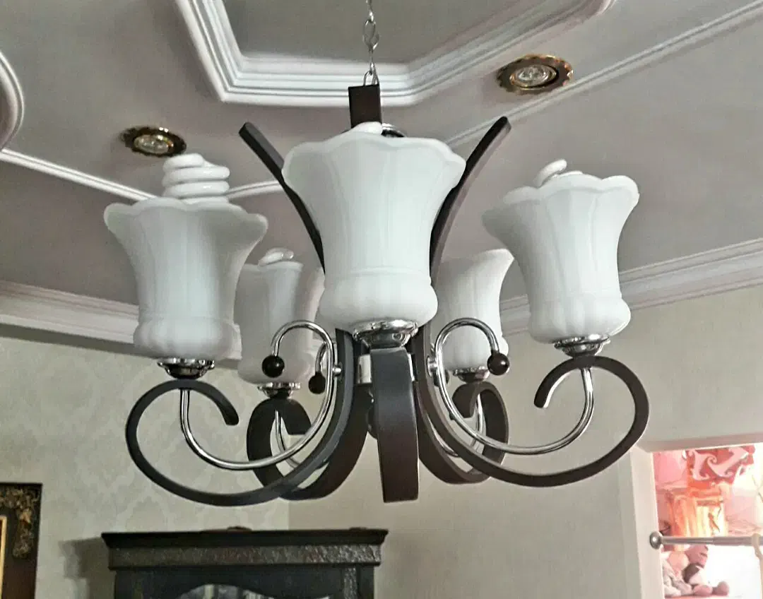 لوستر ۵ شاخه|لوستر و چراغ آویز|خمین, |دیوار