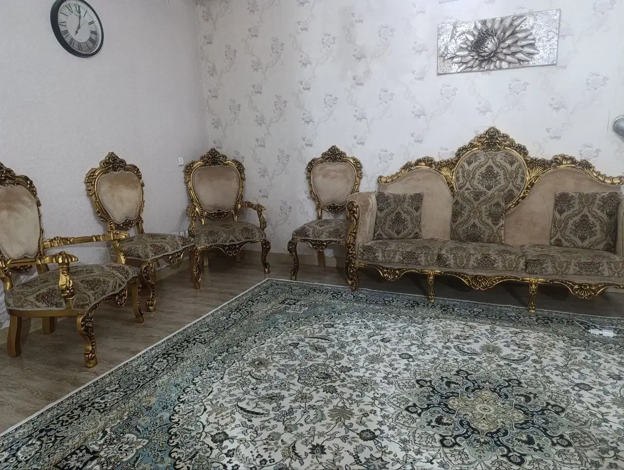 فروش مبل مدل سلطنتی چوب راش 9 نفره سالم|مبلمان خانگی و میز عسلی|پاکدشت, پاکدشت (مامازند)|دیوار