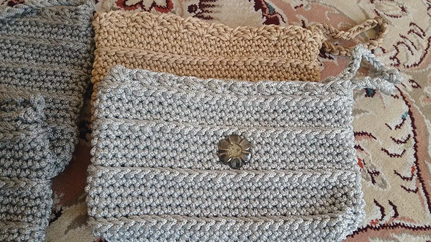 کیف بافتنی مناسب گوشی و رو دوشی|کیف، کفش، کمربند|فیروزه, |دیوار