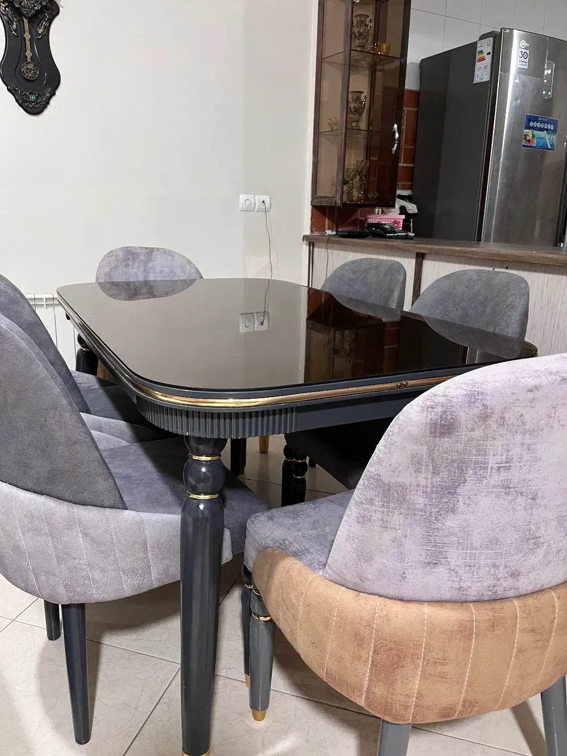 میز ناهار خوری ۶‌نفره|میز و صندلی غذاخوری|بندر گز, |دیوار