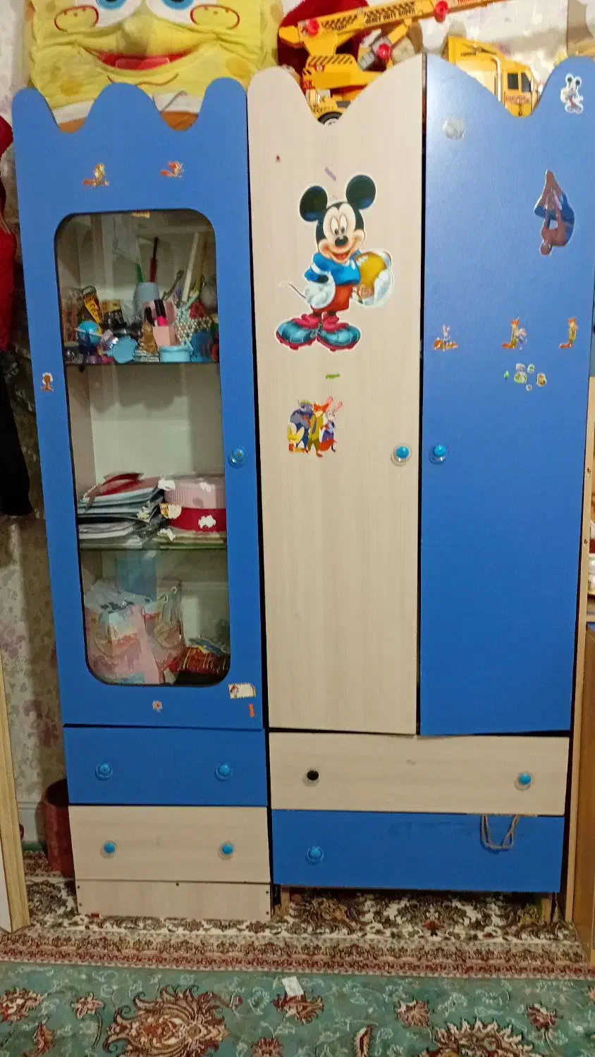 کمد لباس وکتابخانه|اسباب و اثاث بچه|کرمانشاه, |دیوار