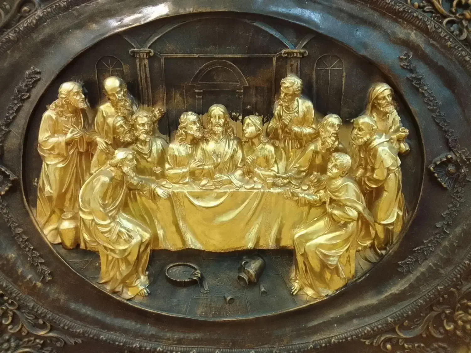 تابلو پلی استر برجسته نقش شام اخر|تابلو، نقاشی، عکس|تهران, جنت‌آباد شمالی|دیوار