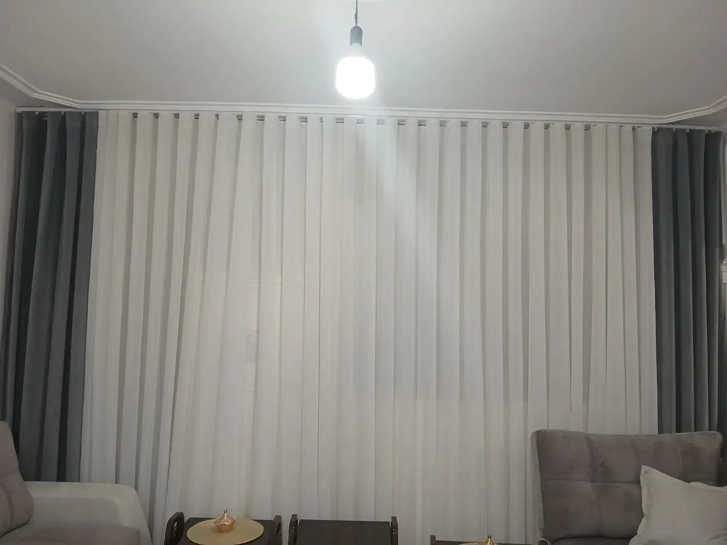 پرده پانچ ۱۲متر حریرو۶متر مخمل|پرده، رانر، رومیزی|قزوین, |دیوار