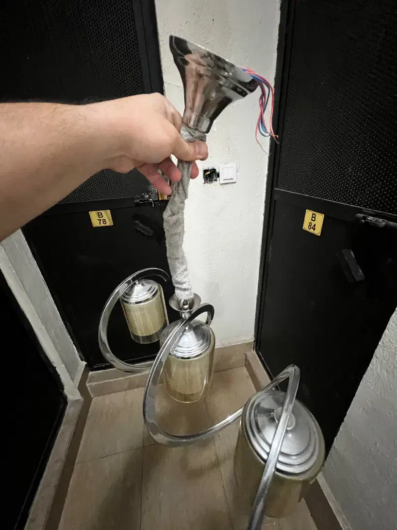 لوستر سه شعله مدرن|لوستر و چراغ آویز|فردیس, فردیس|دیوار