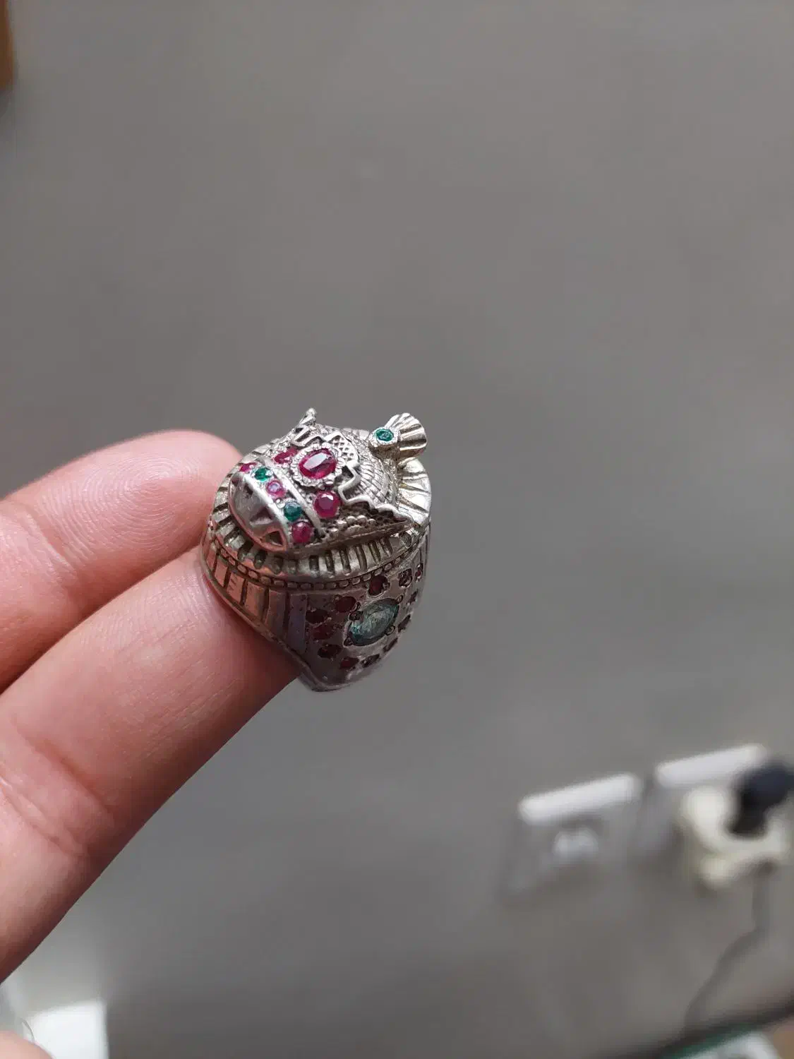 انگشتر تاج تمام دستساز گرم ۲۷۵ حکاکی یاسین|جواهرات|اصفهان, پوریای ولی|دیوار