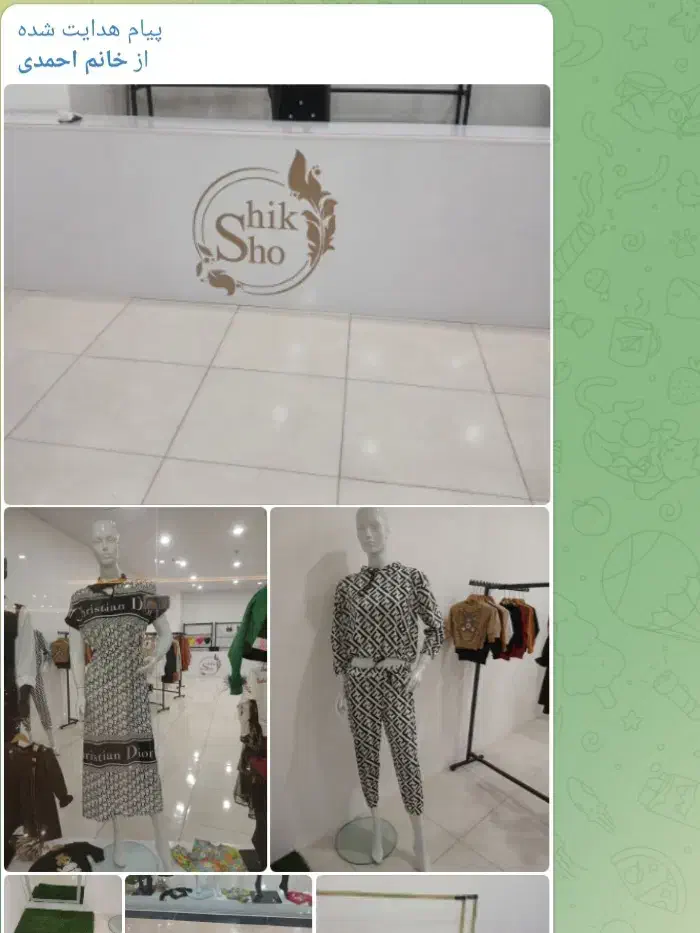 یک عدد پیشخوان و۲ عدد مانکن زنانه وتعدادی چوب کار|لباس|ابهر, |دیوار