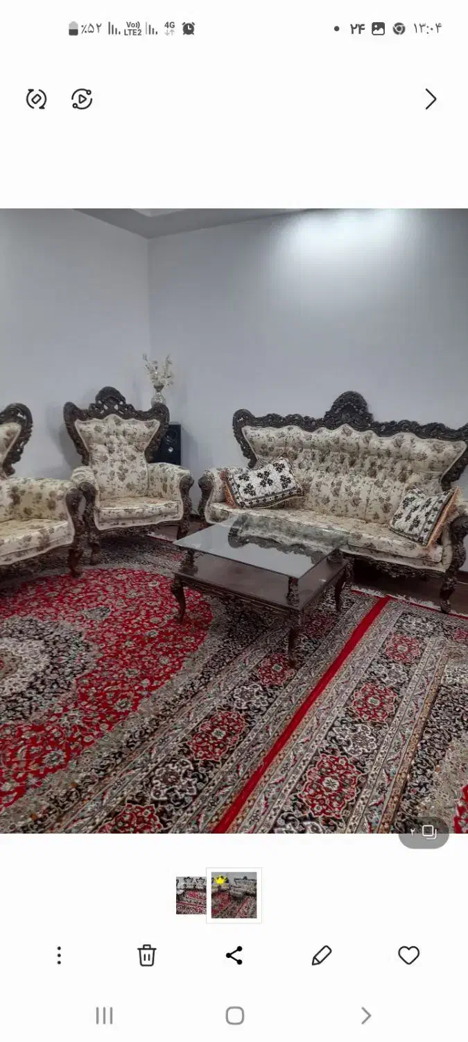 مبل سلطنتی راحتی|مبلمان خانگی و میز عسلی|قم, شهرک فاطمیه|دیوار
