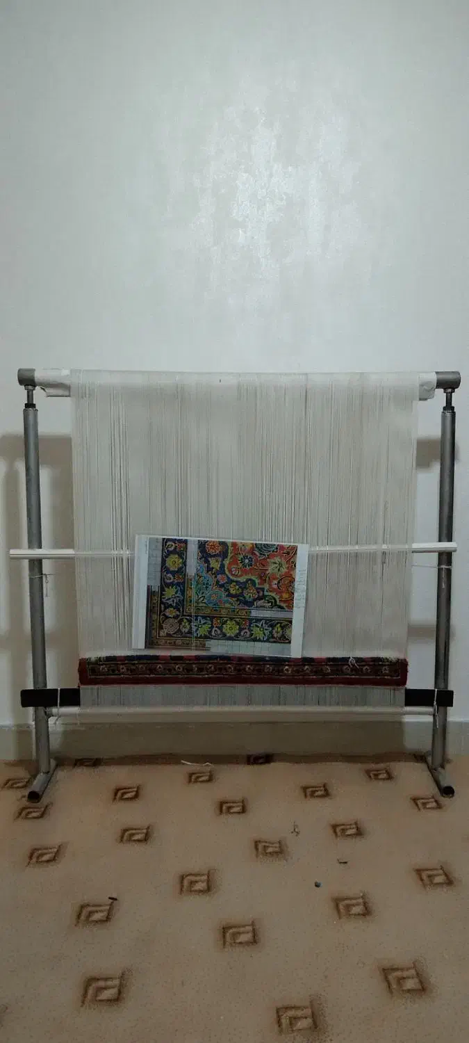 دار قالی چله کشی شده|تابلو فرش|صومعه‌سرا, |دیوار