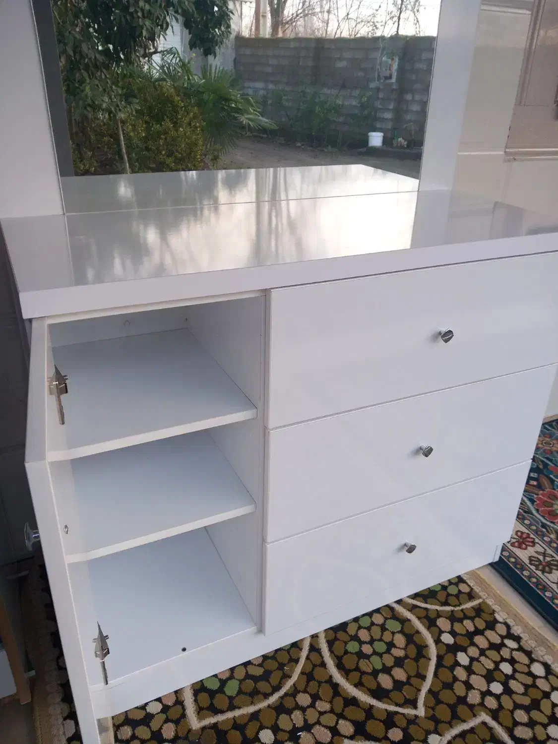 دراور آینه دار|جاکفشی، کمد، دراور|کوچصفهان, |دیوار