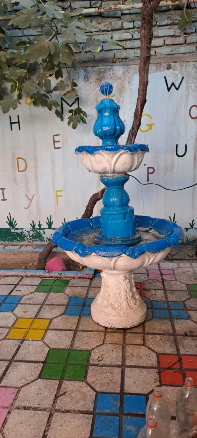 آبنما سنگی دوطبقه فواره دار|صنایع دستی و سایر لوازم تزئینی|کرمانشاه, |دیوار