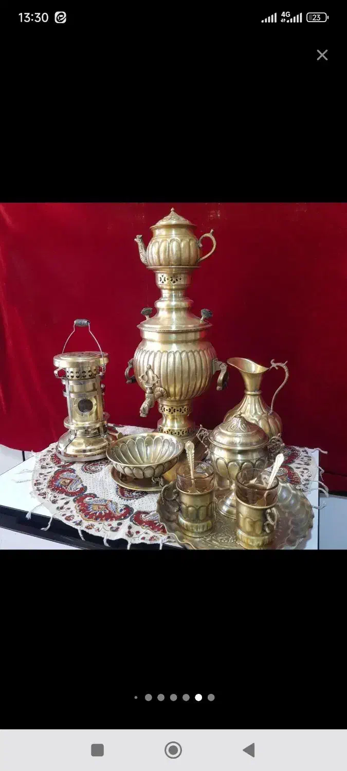 ست سماور برنجی آنتیک و شیک|سماور، چایساز، قهوهساز|مشهد, خواجه ربیع|دیوار