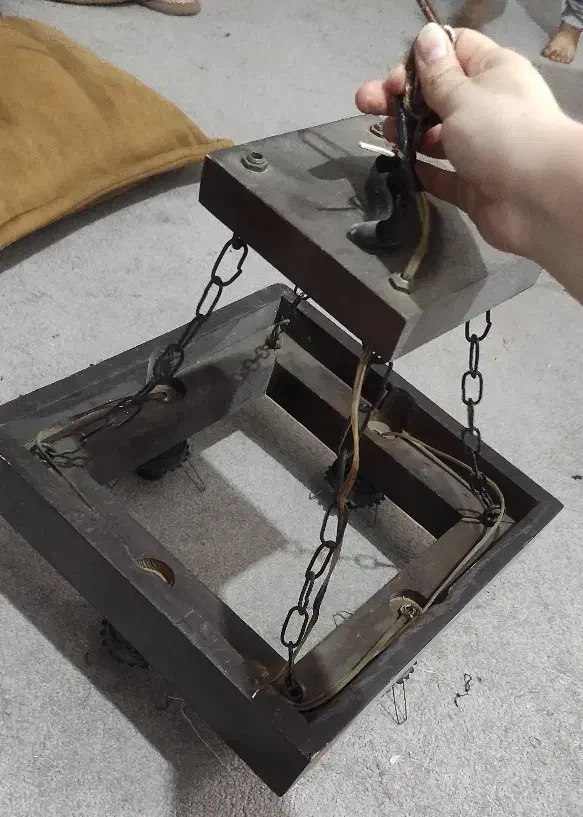 لوستر چوبی مناسب کافه و ..|لوستر و چراغ آویز|اهواز, کوی فرهنگیان ۱|دیوار